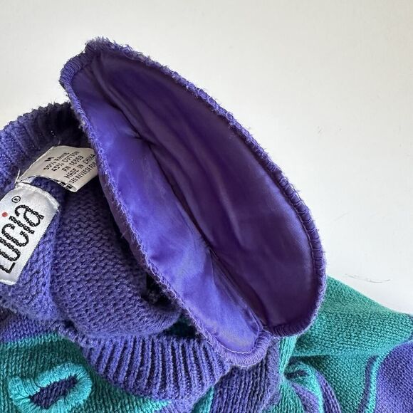 Vintage Lucia Cardigan Sweater Textured Knit Paisley Cottagecore Gran Womens M - Picture 5 of 11